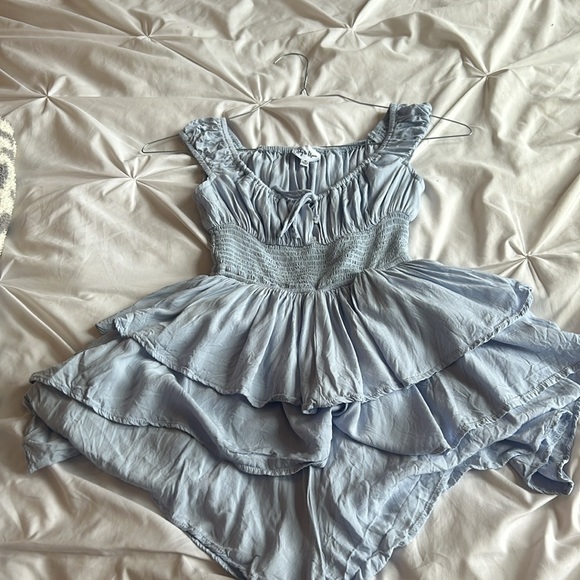 Princess Polly Light Blue Romper - Picture 4 of 7